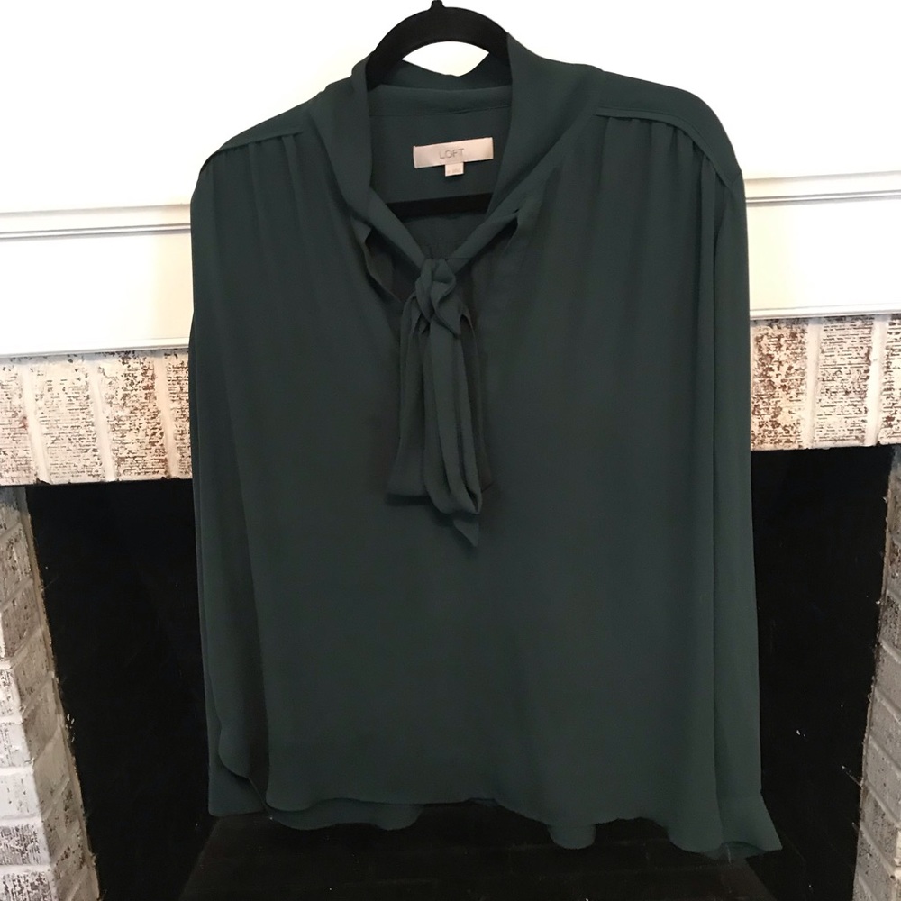 Dark green blouse from the Loft